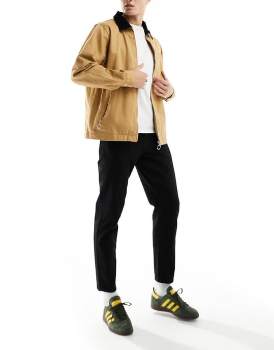 ASOS DESIGN no fade black tapered fit jeans - Image 1