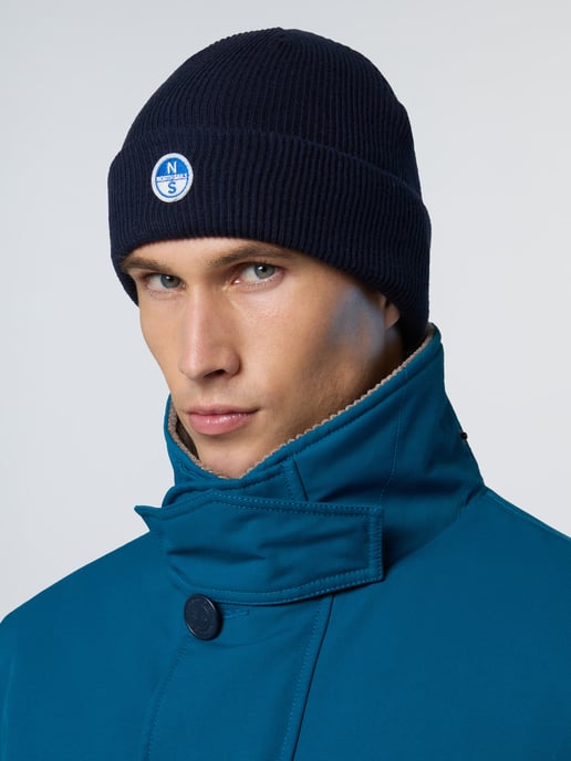 North Sails Beanie Micro-rib knit with logo patch - Image 3