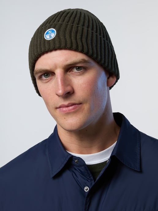 North Sails Beanie Wide-rib knit with logo patch - Image 1