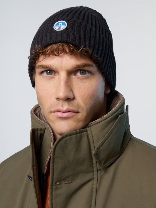 North Sails Beanie Wide-rib knit with logo patch - Image 1