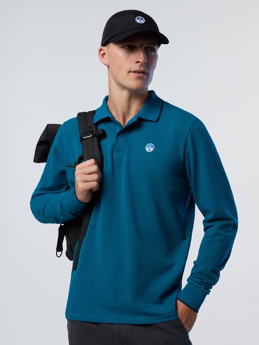 North Sails Polo shirt Long-sleeved with logo collar - Image 4