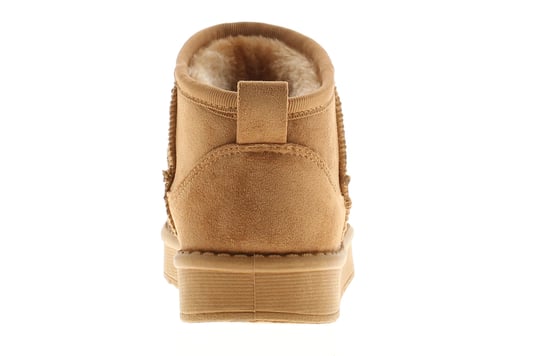 Miss Riot Girls Boots Ankle Squeal Faux Fur Lining tan - Image 4