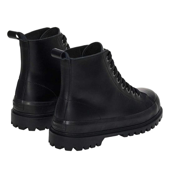 Superga Womens/Ladies 2644 Alpina Box Leather Ankle Boots (Black) - Image 2