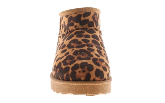Apache Womens Ankle Boots Dappy Slip On Chunky Sole Animal Print Leopard - Image 3