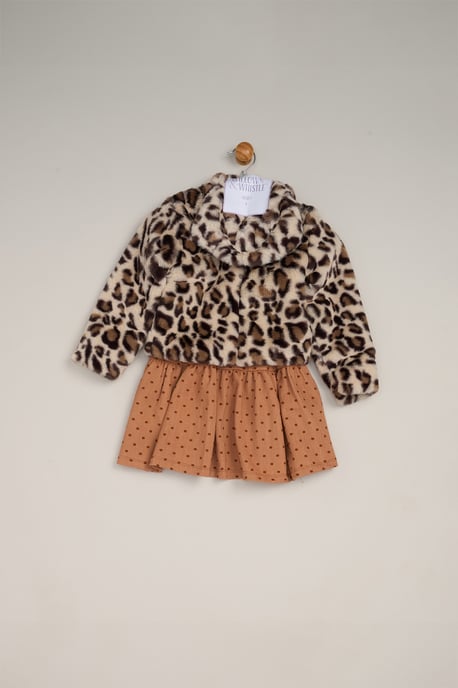 Fur Jacket and Dress Outfit Set - Image 2