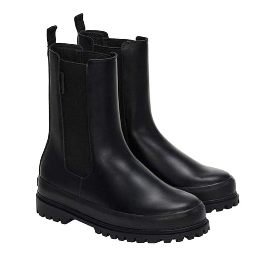 Superga Womens/Ladies 3006 Alpina Box Leather Chelsea Boots (Total Black) - Image 1