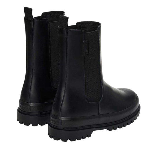 Superga Womens/Ladies 3006 Alpina Box Leather Chelsea Boots (Total Black) - Image 2