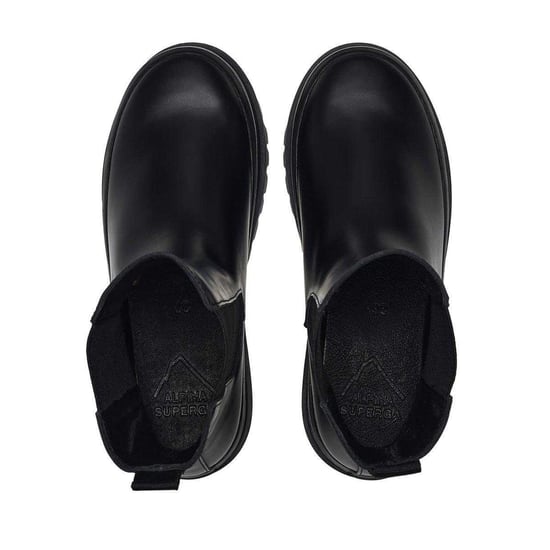 Superga Womens/Ladies 3006 Alpina Box Leather Chelsea Boots (Total Black) - Image 3