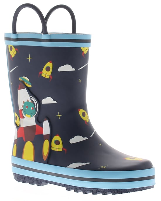 Chatterbox Younger Childrens Wellies Rockets navy - Image 1