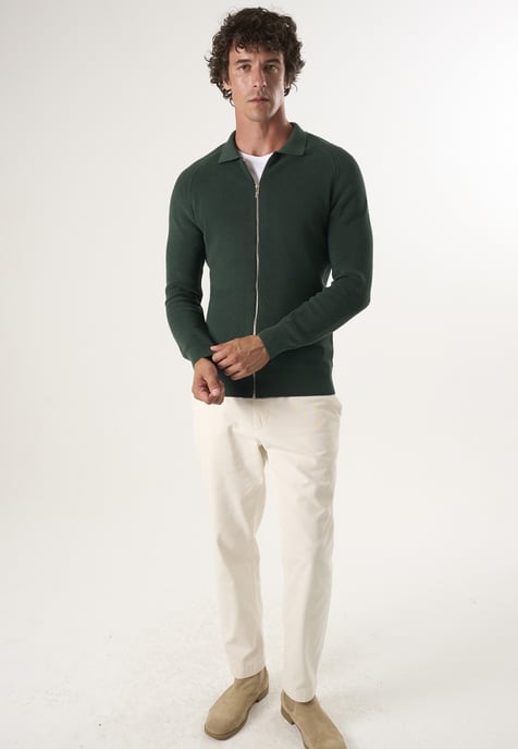 Cardigan Full Zip Knit Cardigan - Image 2