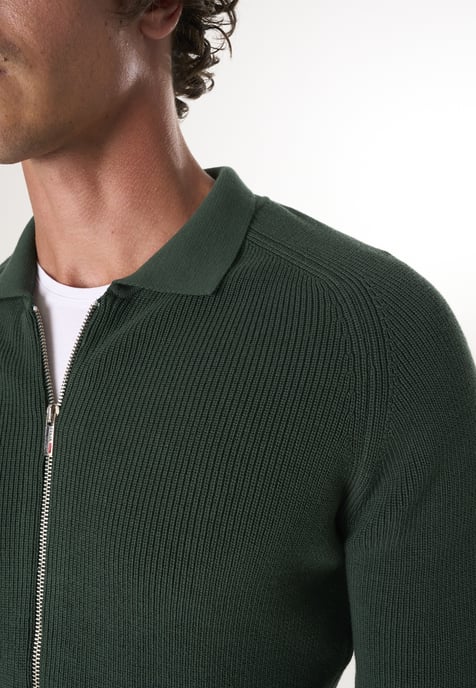 Cardigan Full Zip Knit Cardigan - Image 3