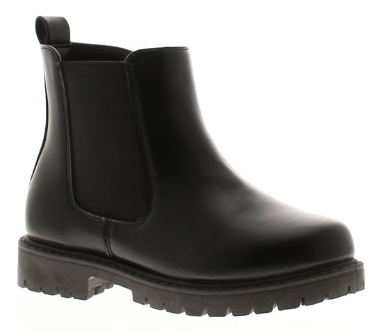 Princess Stardust Girls Boots Ankle Chelsea Smooth Zip Fastening black - Image 1