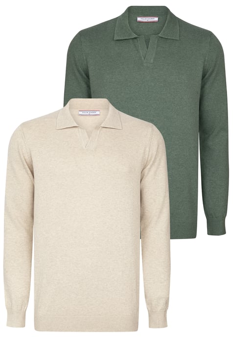 Pullover Pullover With Polo Collar Pack Of 2 - Image 1
