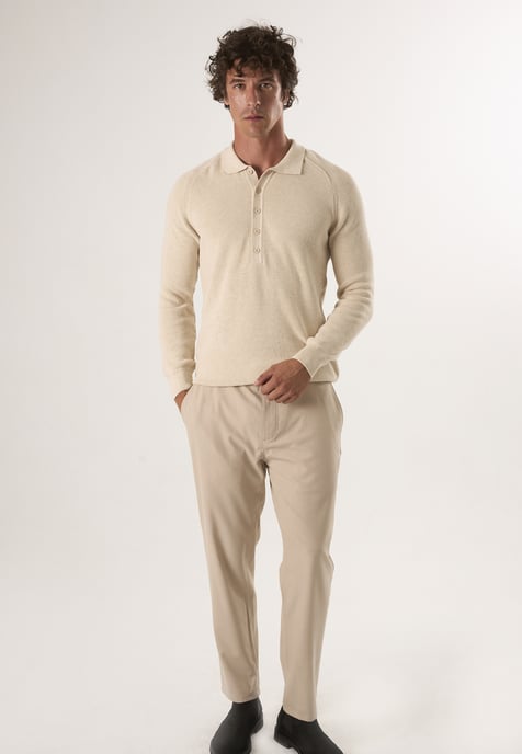 Pullover Polo Neck Buttoned Pullover - Image 2
