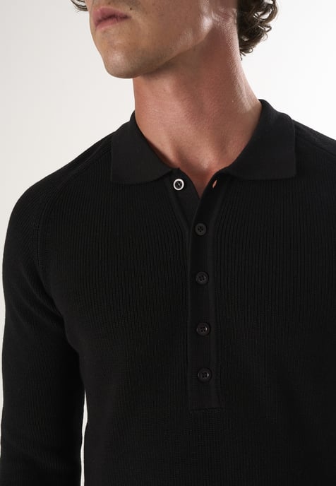 Pullover Polo Neck Buttoned Pullover - Image 3