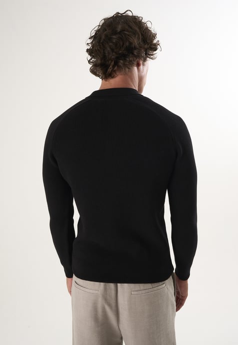 Pullover Polo Neck Buttoned Pullover - Image 4
