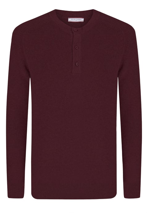 Pullover Crew Neck Buttoned Pullover - Image 1