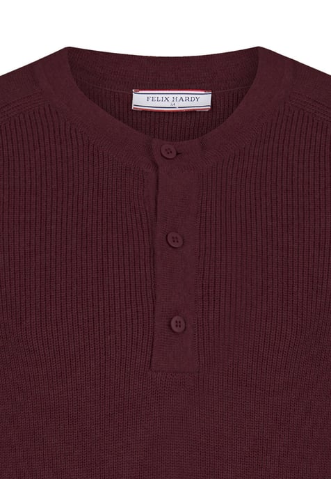Pullover Crew Neck Buttoned Pullover - Image 2