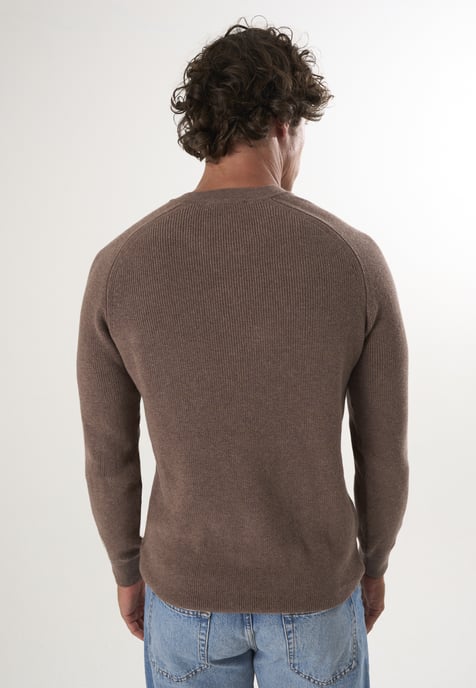 Pullover Crew Neck Buttoned Pullover - Image 4