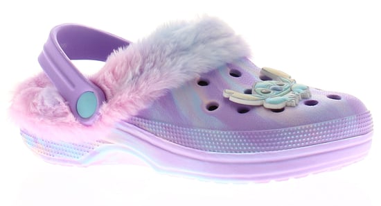 Stitch Girls Clog Sandals Faux Fur Lined Sligo Clog purple - Image 1