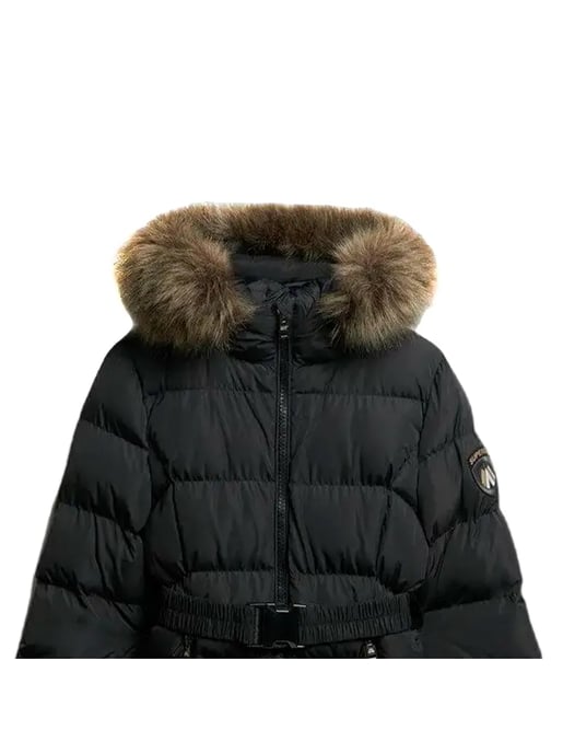 Superdry women's quilted jacket Fuji with belt - Image 2