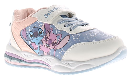 Stitch Younger Girls Trainers Light Up Stitch Angel Touch Fastening white - Image 1