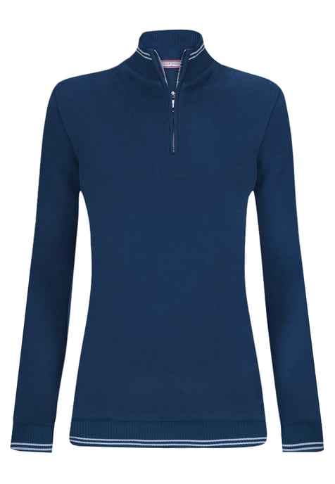 Pullover Half-Zip Knit Sweater - Image 1