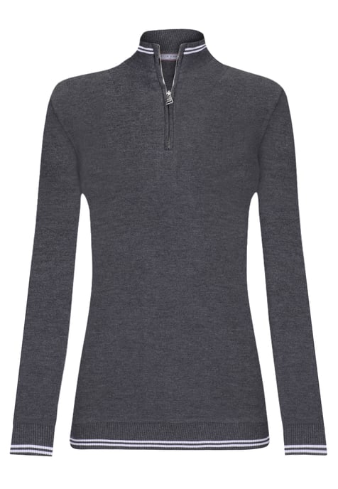 Pullover Half-Zip Knit Sweater - Image 1
