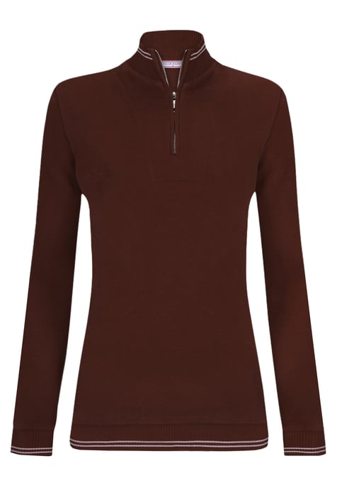 Pullover Half-Zip Knit Sweater - Image 1