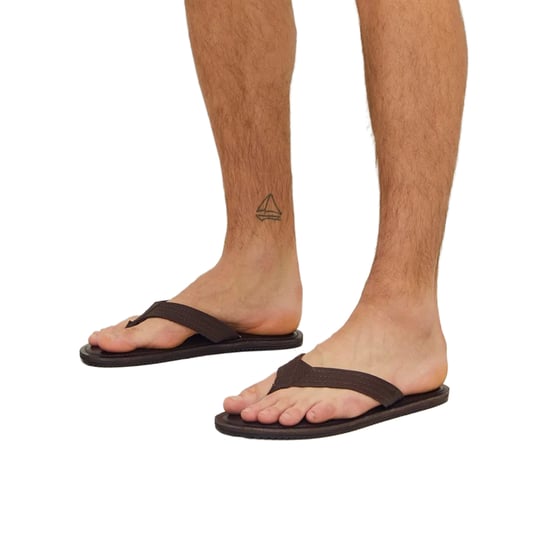 Jack And Jones Leren teenslippers heren Washton (Bruine steen) - Image 5