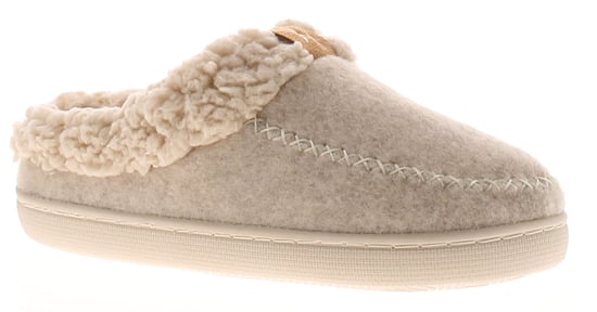 Strollers Womens Mule Slippers Borg Lining Fleece beige - Image 1