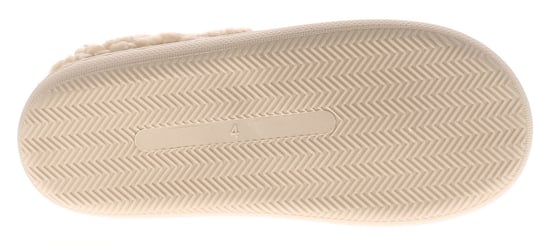 Strollers Womens Mule Slippers Borg Lining Fleece beige - Image 5