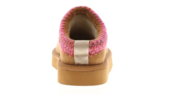 Miss Riot Girls Slippers Mules Chunky Sole Faux Fur Lining Smiles tan - Image 4