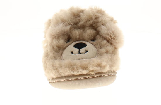 Chatterbox Girls Full Slippers Soft Teddy beige - Image 3
