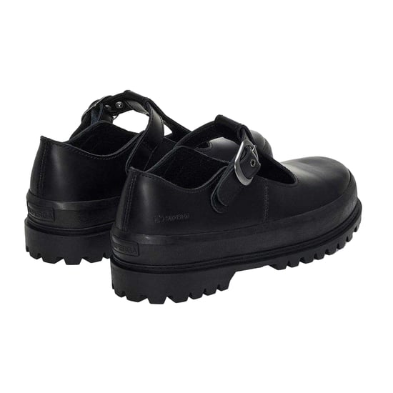 Superga Womens/Ladies 2541 Box Leather Mary Janes (Black) - Image 2
