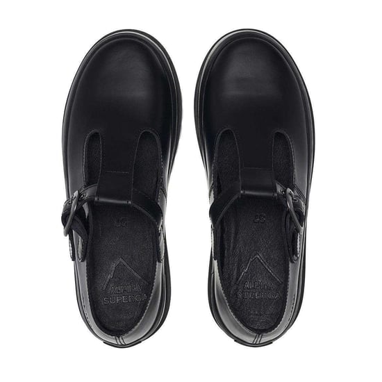 Superga Womens/Ladies 2541 Box Leather Mary Janes (Black) - Image 3