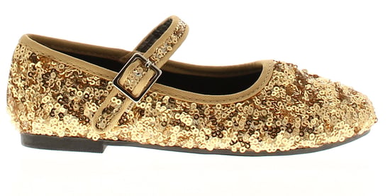 Princess Stardust Girls Shoes Party Sequined Ballerina Valentina gold - Image 2