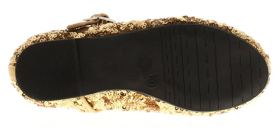 Princess Stardust Girls Shoes Party Sequined Ballerina Valentina gold - Image 5
