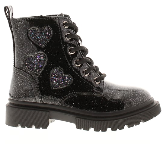 Princess Stardust Girls Boots Younger Ankle shimmer Zip Fasteningblack - Image 2