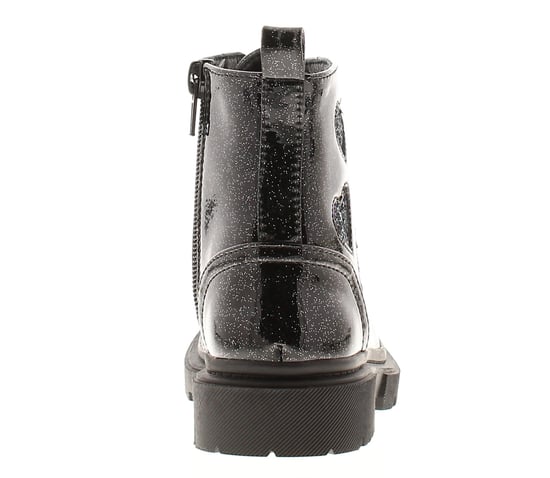 Princess Stardust Girls Boots Younger Ankle shimmer Zip Fasteningblack - Image 3