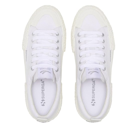 Superga Unisex Adult 2660 Stripe Big Bumpers Trainers (White/Off White) - Image 3