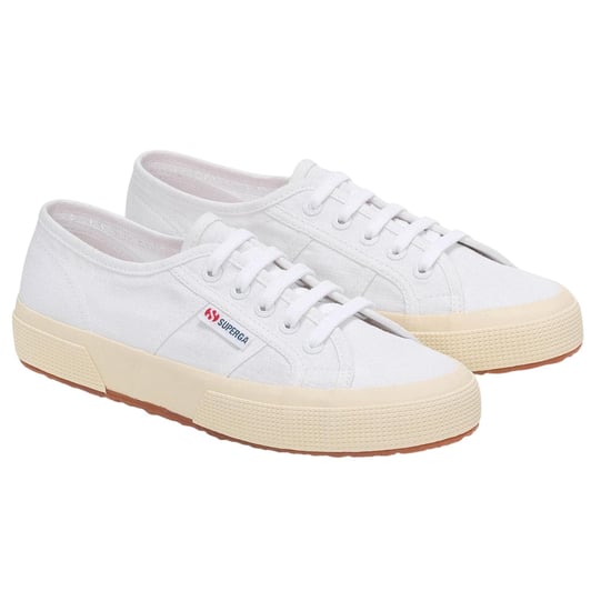 Superga Unisex Adult 2750 Linen Trainers (White/Off White) - Image 1