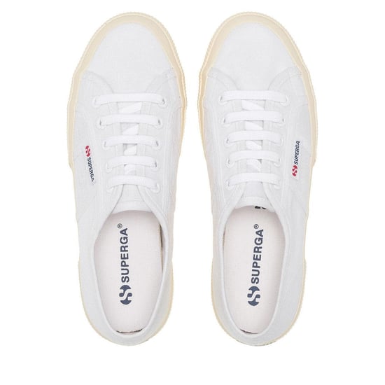 Superga Unisex Adult 2750 Linen Trainers (White/Off White) - Image 3