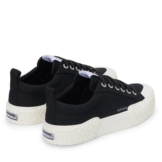 Superga Unisex Adult 2660 Stripe Big Bumpers Trainers (Black/Off White) - Image 2