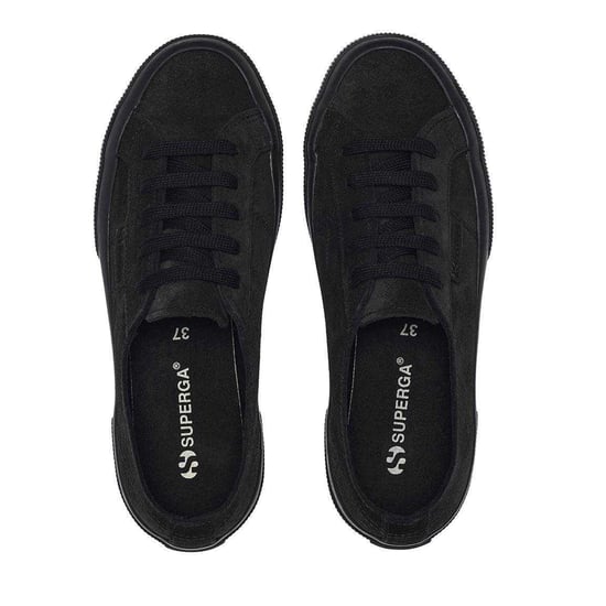 Superga Womens/Ladies Flesh Out Suede Trainers (Full Black) - Image 3
