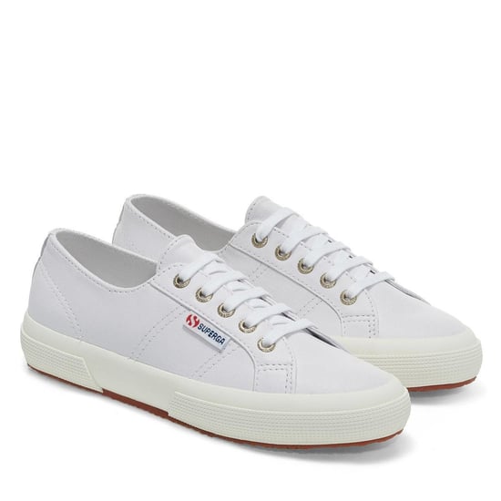 Superga Unisex Adult 2750 Nappa Leather Trainers (Optical White/Avorio) - Image 1