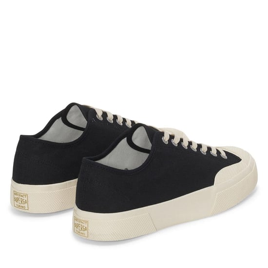 Superga Unisex Adult 2432 Works Cotton Canvas Low Cut Trainers (Black/Off White) - Image 3