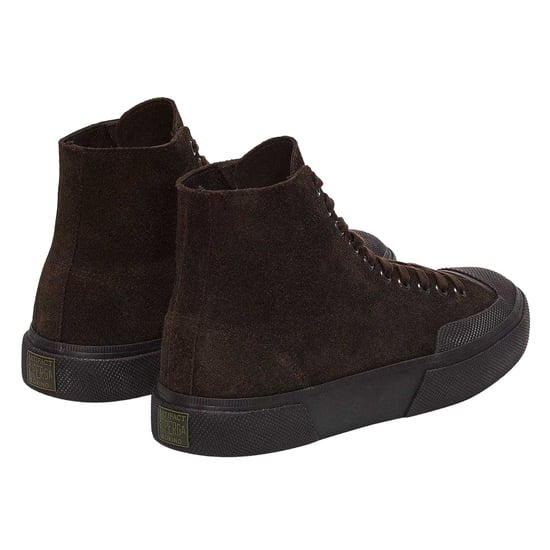 Superga Mens 2433 Works Flesh Out Suede High Top Trainers (Coffee) - Image 2