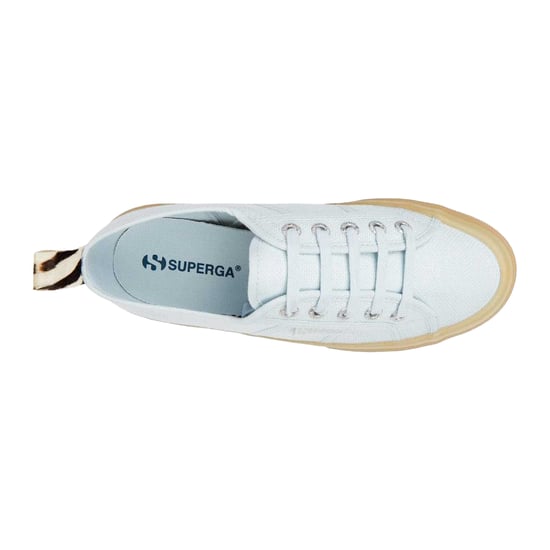 Superga Unisex Adult 2750 Cotu Zebra Print Trainers (Light Blue) - Image 3