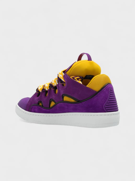 Lanvin Curb Sneakers Purple Yellow - Image 3